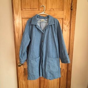Beaton Linen  Denim Chore Coat | 1x-2X | house size “2”